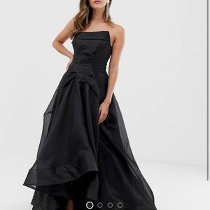 Variant/ASOS black satin dress
